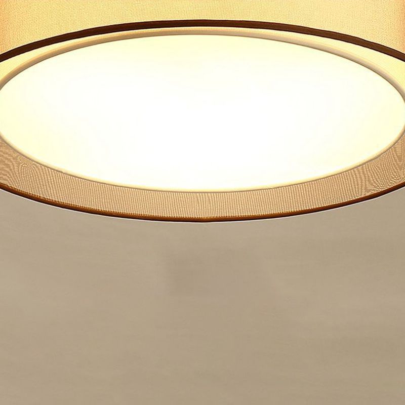 Multi Lights Ceiling Light Simple Flush Mount Ceiling Lamp with Fabric Shade for Bedroom