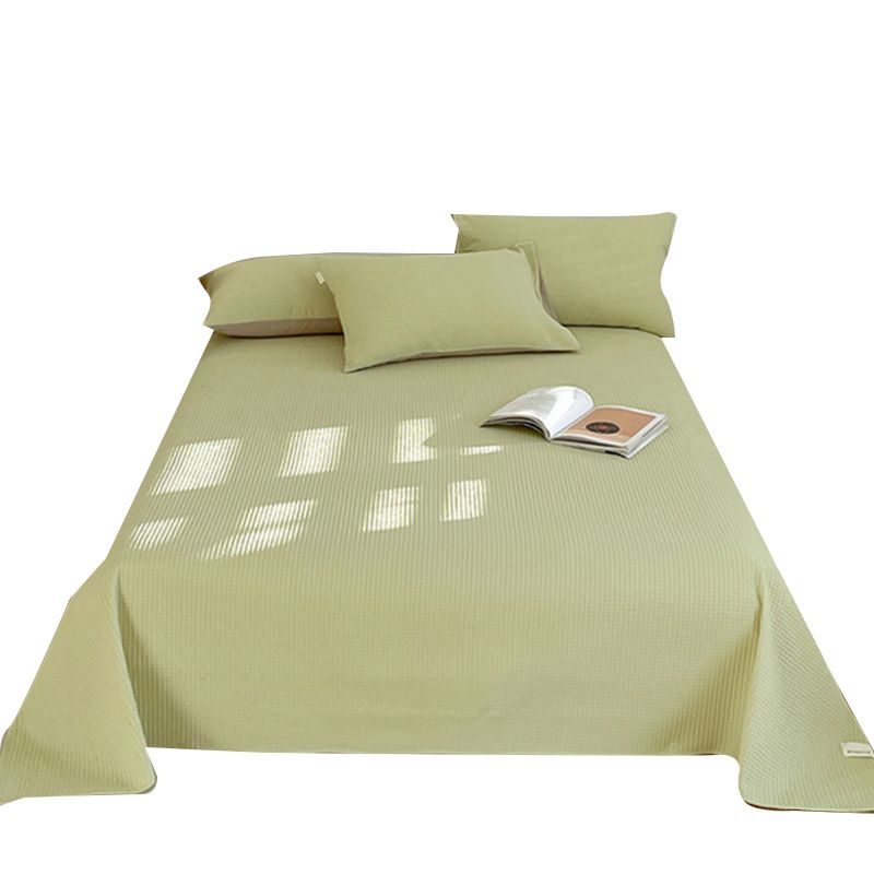 Waffle Bed Sheet Solid Cotton Fade Resistant Breathable Soft Bed Sheet Set