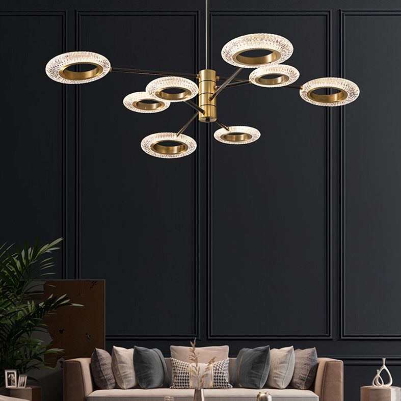 Lustre à LED Modern Style Hanging Lights en cuivre pour salon Dinning Room