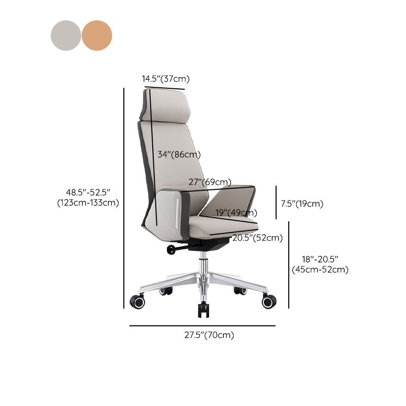 Modern Leather Executive Chair No Arm Managers Chair for Office