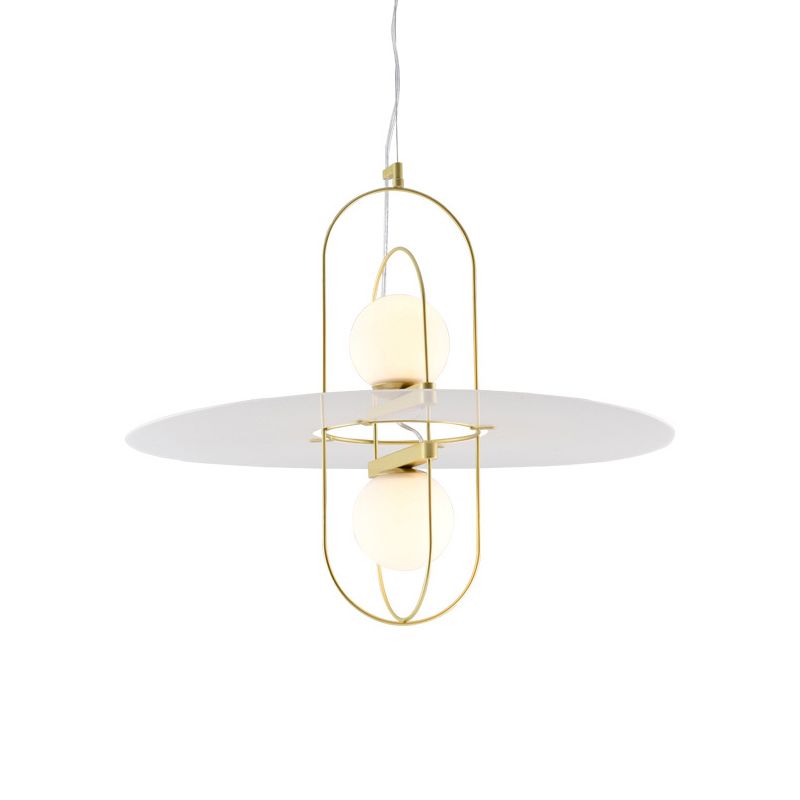 CHANDELIER LEIL VERRE BLANC STYLE DU CHANGEUR LEIL 2 LICTES LAVINE DE CUIET LAMPE AVEC DESIGNEMENTS DE COMME OVAUX