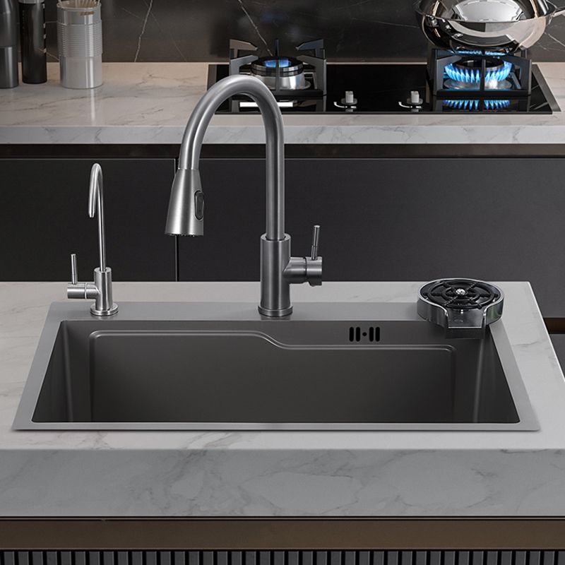 Stainless Steel Kitchen Sink Single Bowl Drop-In Sink with 3 Holes