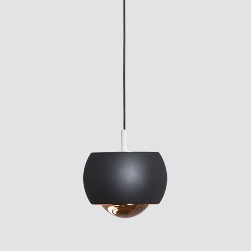 Postmodern Aluminum Pendant Light Globe 4" Wide Hanging Pendant for Bedroom