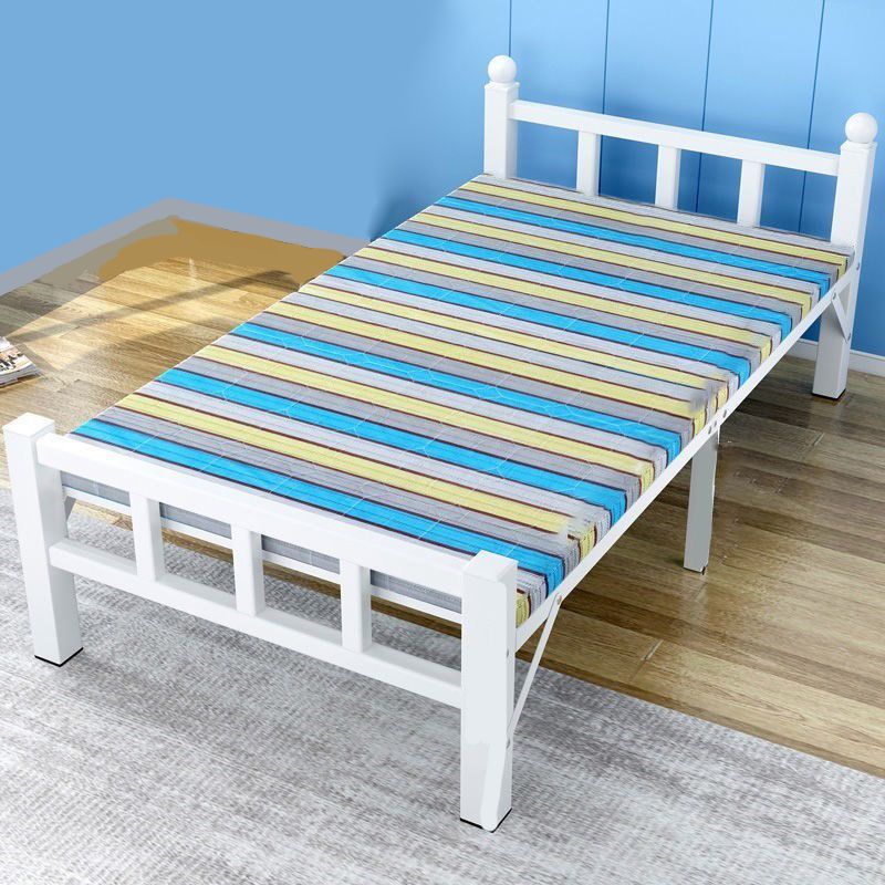 Scandinavian Style Standard Bed Metal Slat Headboard Kids Bed