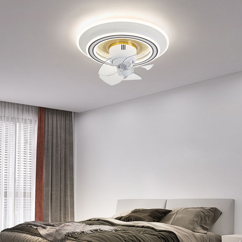 Iluminación de ventilador de techo de estilo moderno Iluminación de ventilador de techo de metal para sala de estar