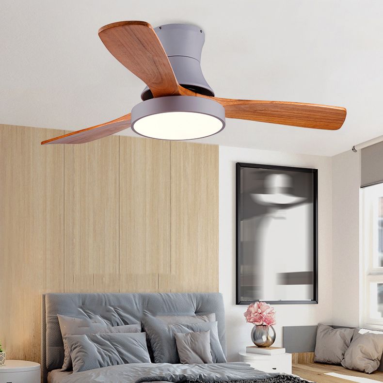 Modern LED Ceiling Fan Light Fixture Minimalism Ceiling Flush Mount for Kids' Room