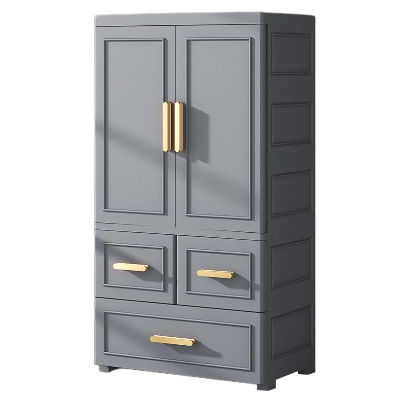 Modern Style Plastic Kids Closet Bedroom Armoire Cabinet with Door