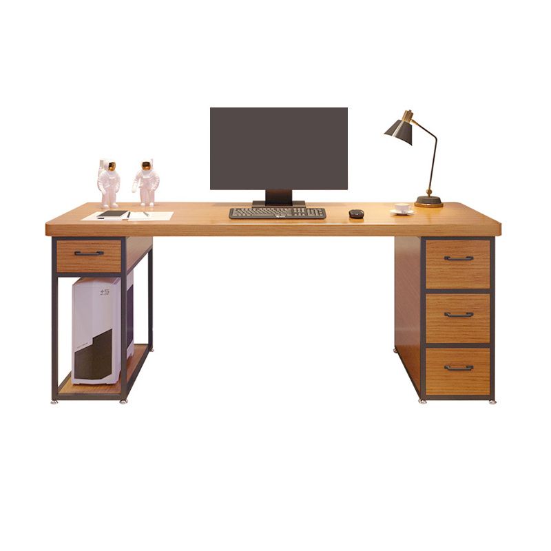 Rectangular Solid Wood Computer Desk Modern Home Meeting Desk with Drawers