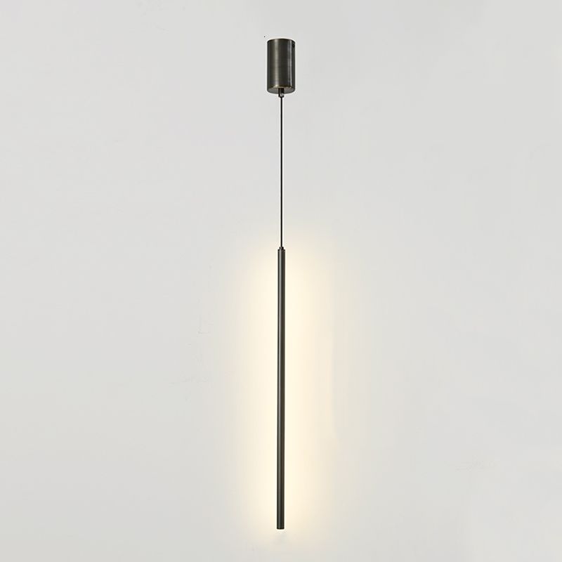 Metal Minimalist Line Shade Hanging Lights Modern Style Multi Light Hanging Mount Fixture