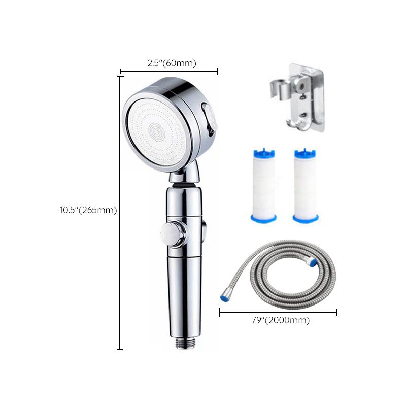 Modern Handheld Supercharged Shower Head Round 3 Setting Spray Head