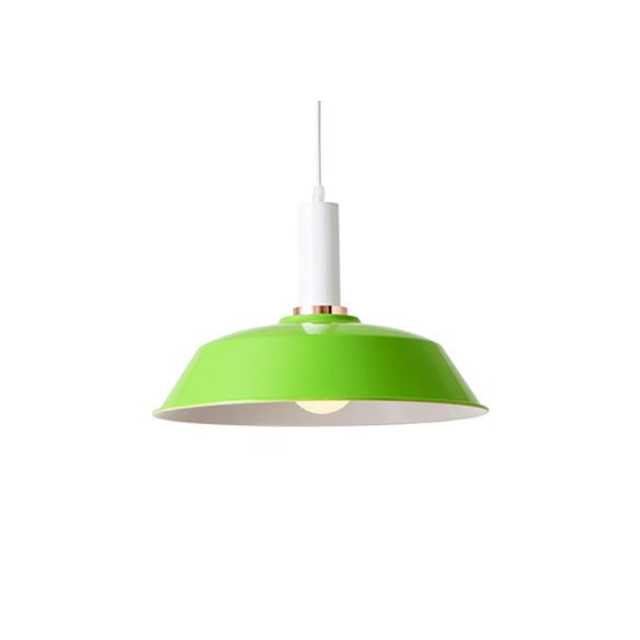 Lichtgroen/donkergroene schuur Opgehangen licht Modernistische stijl Metallic 1 lichte woonkamer Hanglamp