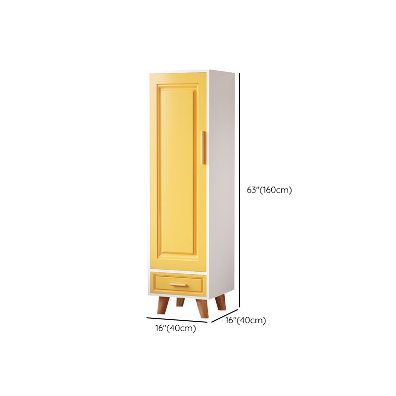 Modern Style Wardrobe Closet Manufactured Wood Kid's Wardrobe with Garment Rod