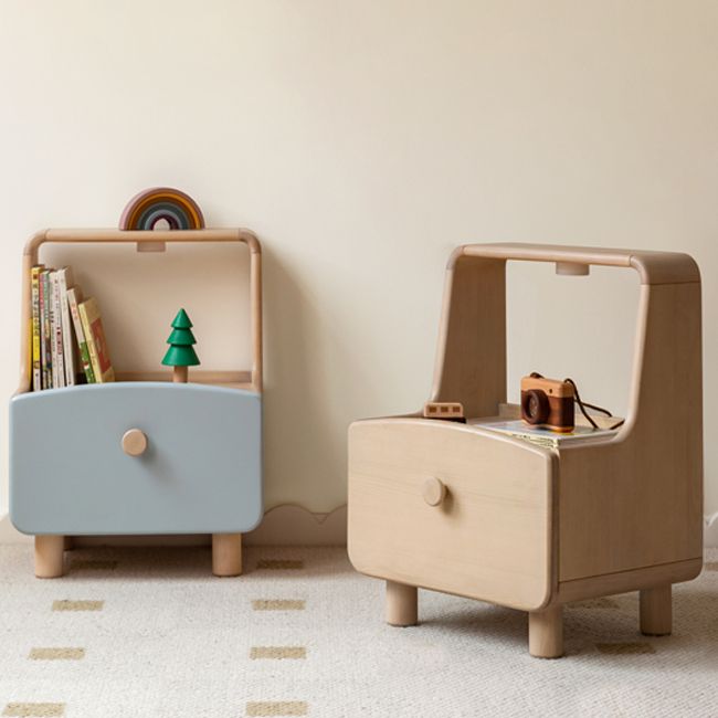 Solid Wood Bedside Table for Nursery Storage Bedside Table for Nursery