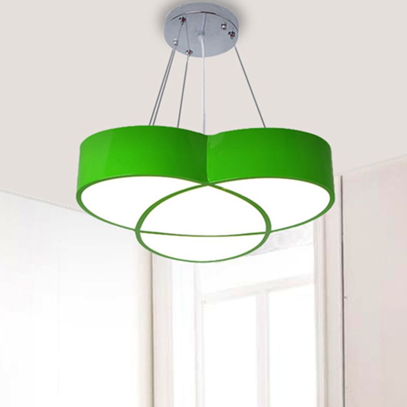 Flower Shape Pendant Light Creative Metal & Acrylic Pendant Lamp for Nursing Room