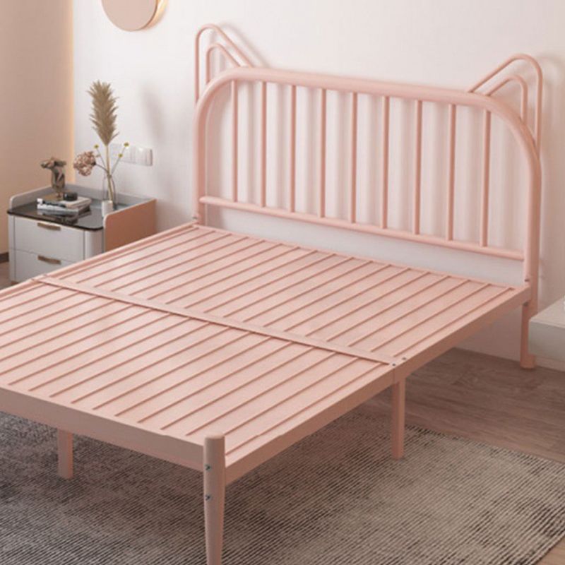 Contemporary Metal Full-Size Kids Bed Open-Frame Low Standard Bed