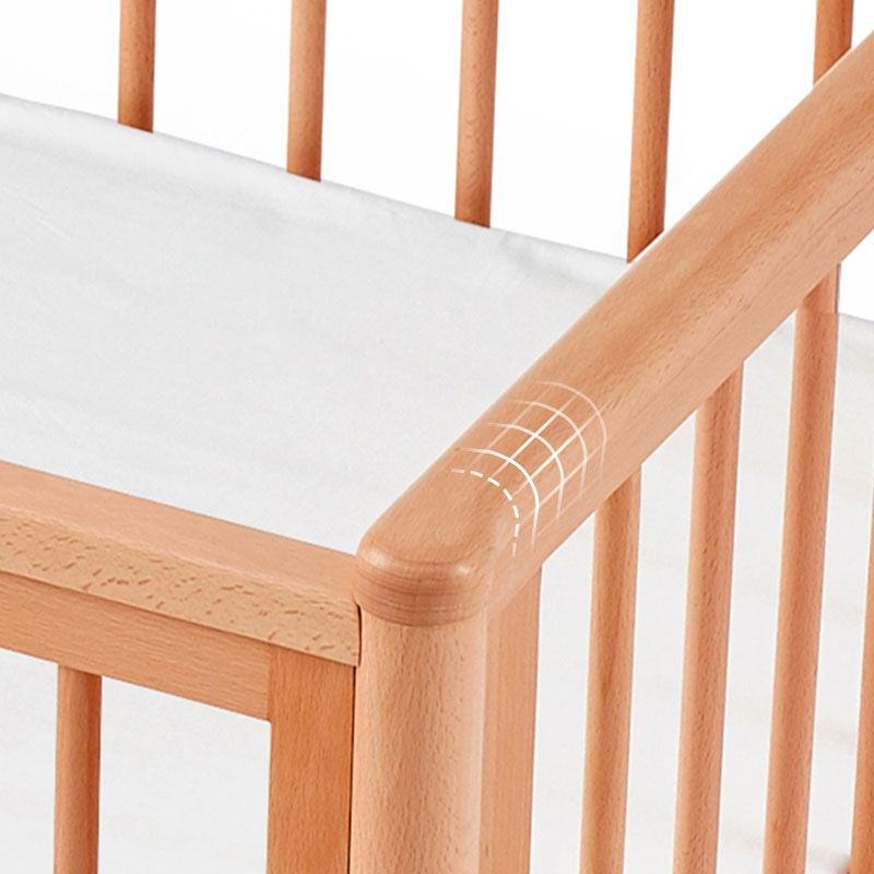 Washed Natural Nursery Crib Modern Nursery Crib with Mattress