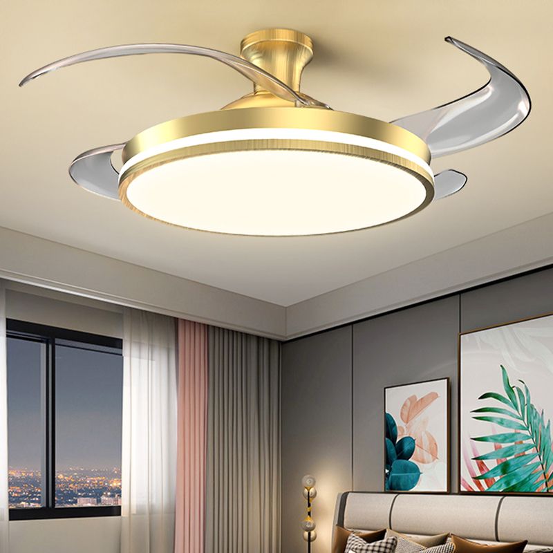 Contemporary Ceiling Fan Light Fixture Minimalist LED Ceiling Light for Bedroom