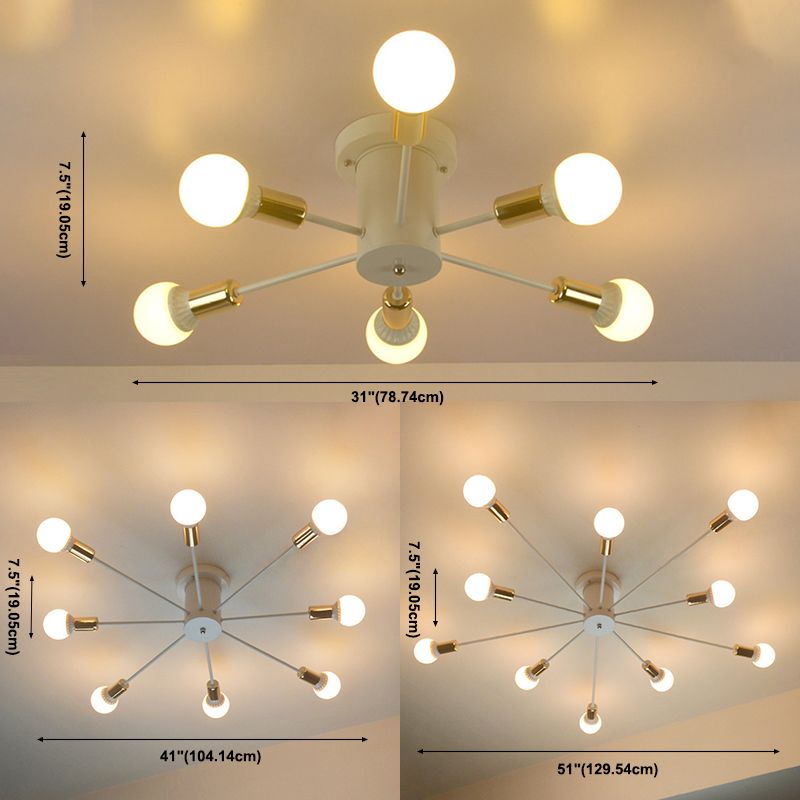 INDUSTRIALE SPUTNIK SEMI FLUSH MUTTURA LIDE FLUSHEGGIO MULTISHEDIFICIO LIMA SEMI FLUSTO