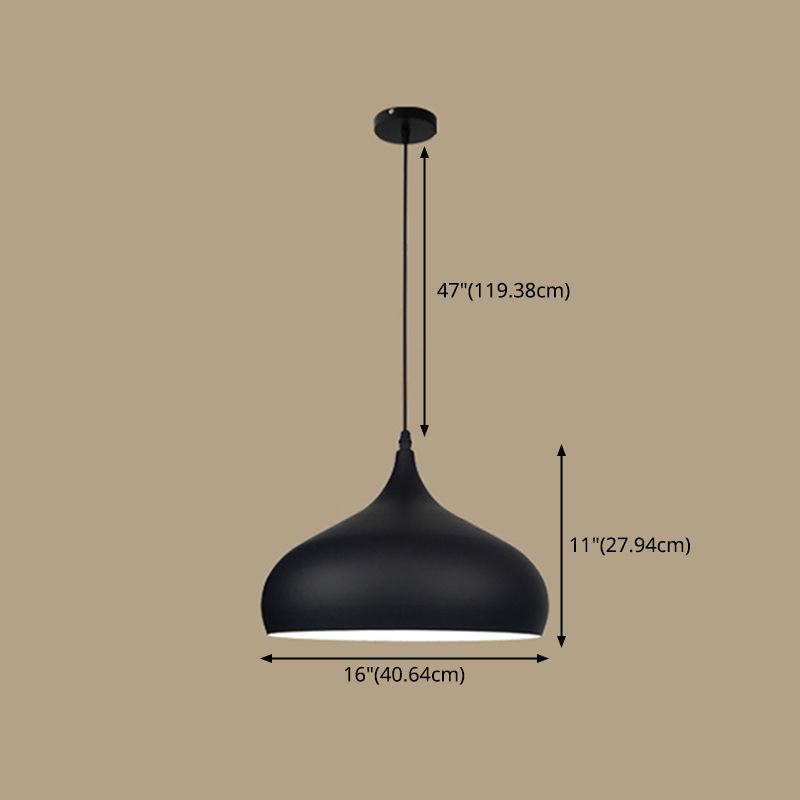 Dome-Shaped Commercial Pendant Lighting Industrial Style Metal Hanging Ceiling Light