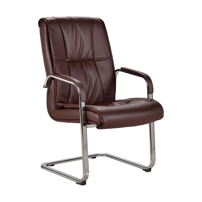 Faux Leather and Chrome Frame Office High Back Computer Chair