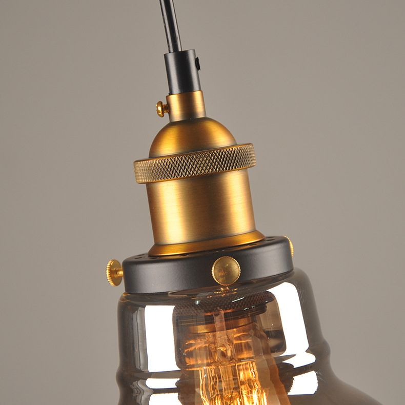 Classic Industrial Style Pendant Light Glass 1 Light Pendant Light Kit