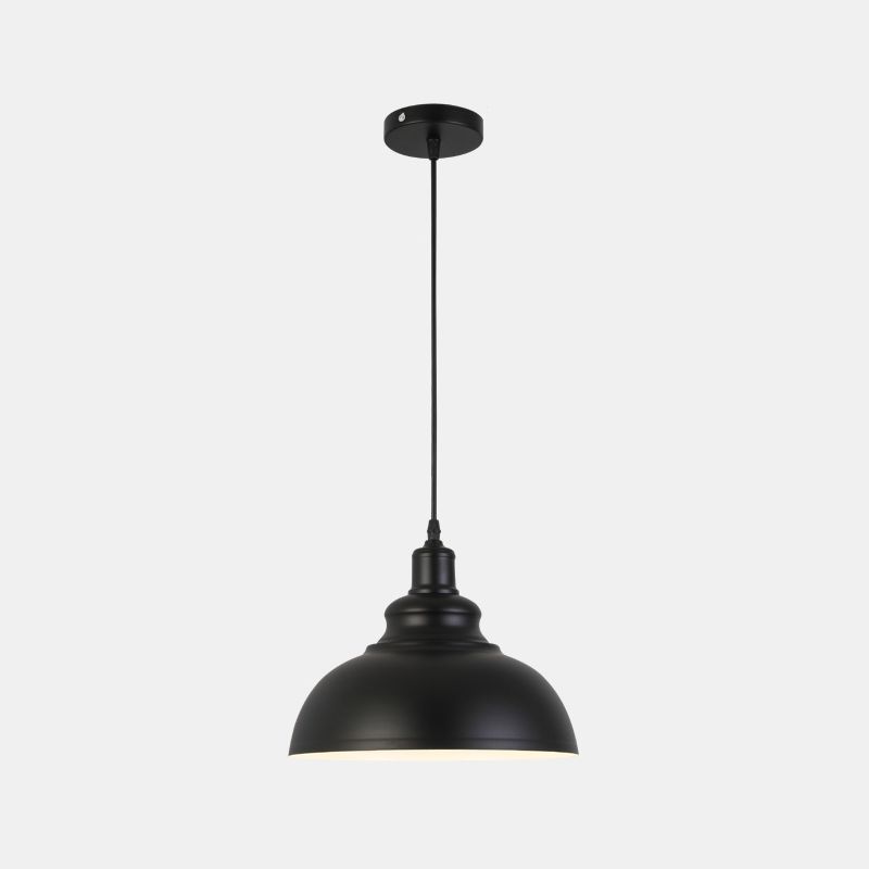 Metal Ceiling Pendant Light Farmhouse Style Dome Shaped Restaurant Pendant Ceiling Light