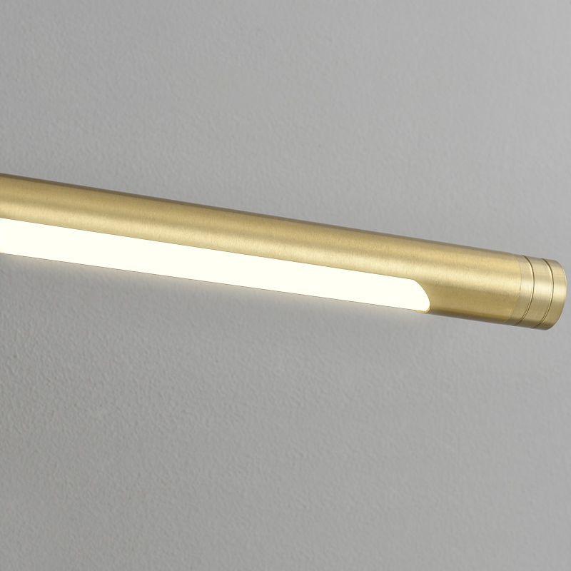 Linear Wall Sconce Lighting Modern Metal 1 Light Sconce Light in Gold for Bathroom