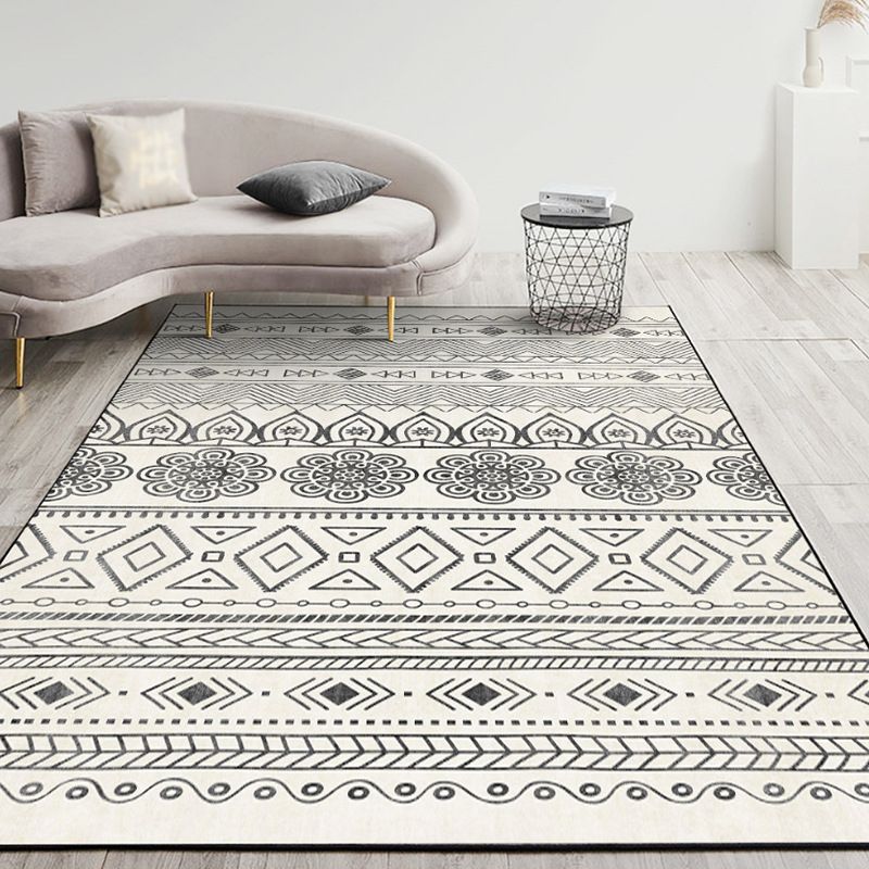 Traditional Tribal Pattern Area Rug Olden Americana Polyester Carpet Friendly Washable Indoor Carpet for Home Decor