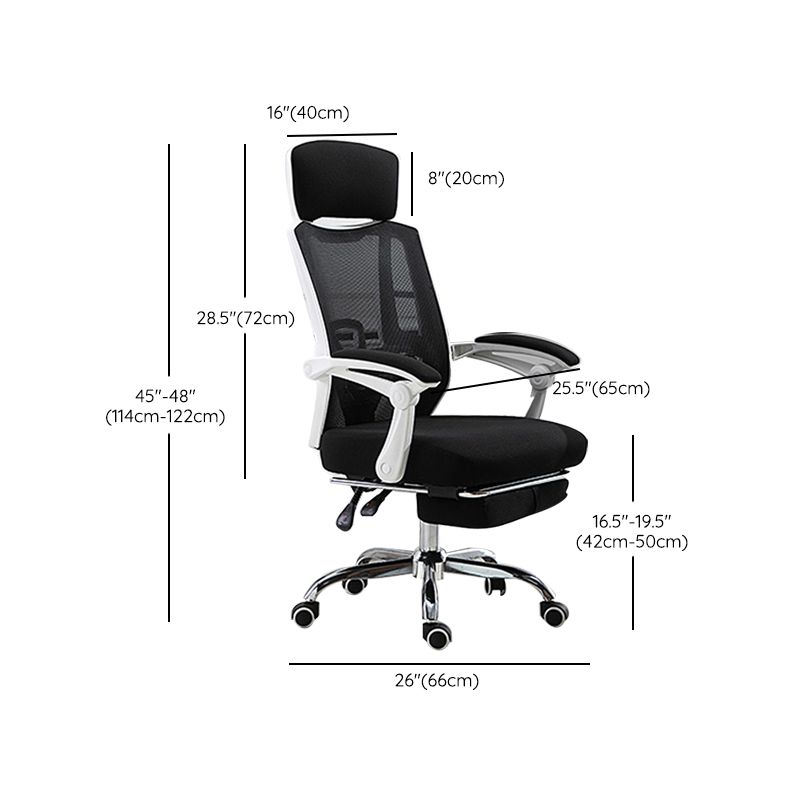 High Back Task Chair Swivel Office Chair with Headrest and Footrest