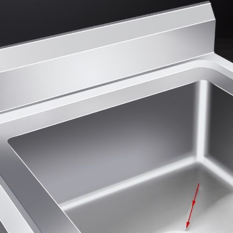 Modern Style Kitchen Sink Rectangle Overflow Hole Detail Kitchen Sink with Soap Dispenser