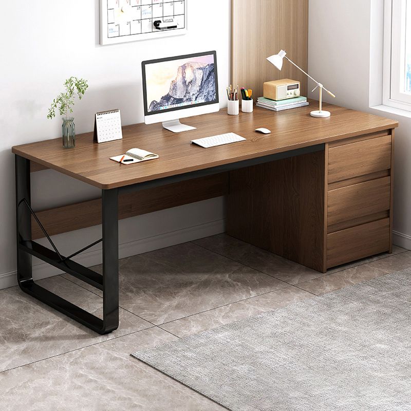 Modern Rectangular Writing Desk 29.5"H Home Office Desk with Drawers