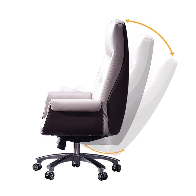 Padded Arms Swivel Chair Executive Chair High Back Chair Upholstered Ergonomic