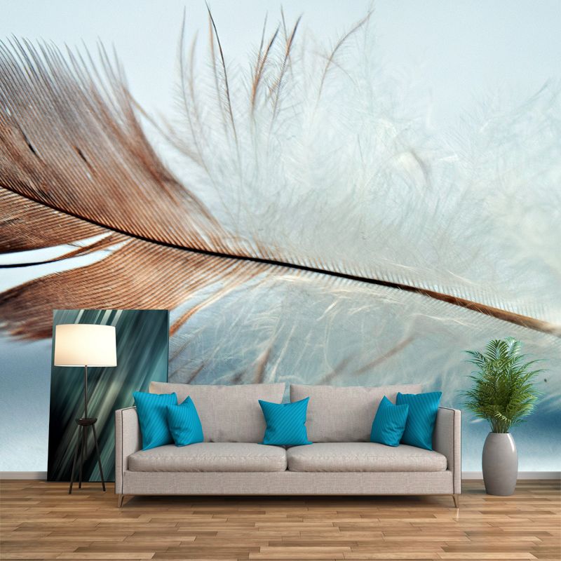 Decorative Wall Mural Feather Photography Bedroom Stain Resistant Wallpaper