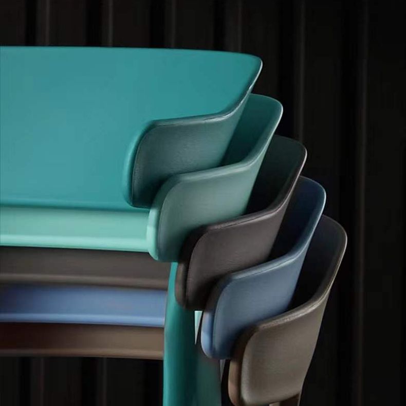 Contemporary Chair Dining Armless Chairs for Kitchen with Plastic Legs