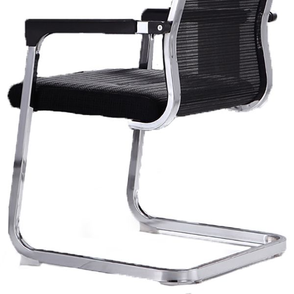 19" Wide Contemporary Desk Chair No Wheels Fixed Arms Office Chair