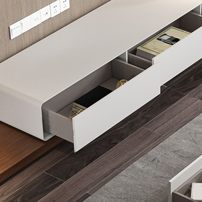 Open Storage TV Media Console Scandinavian Media Console with Drawers