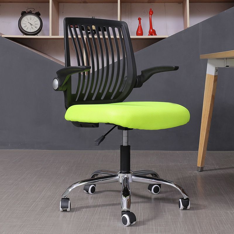 Modern Desk Chair Nylon Computer Chair Mid-Back Chair with Wheels