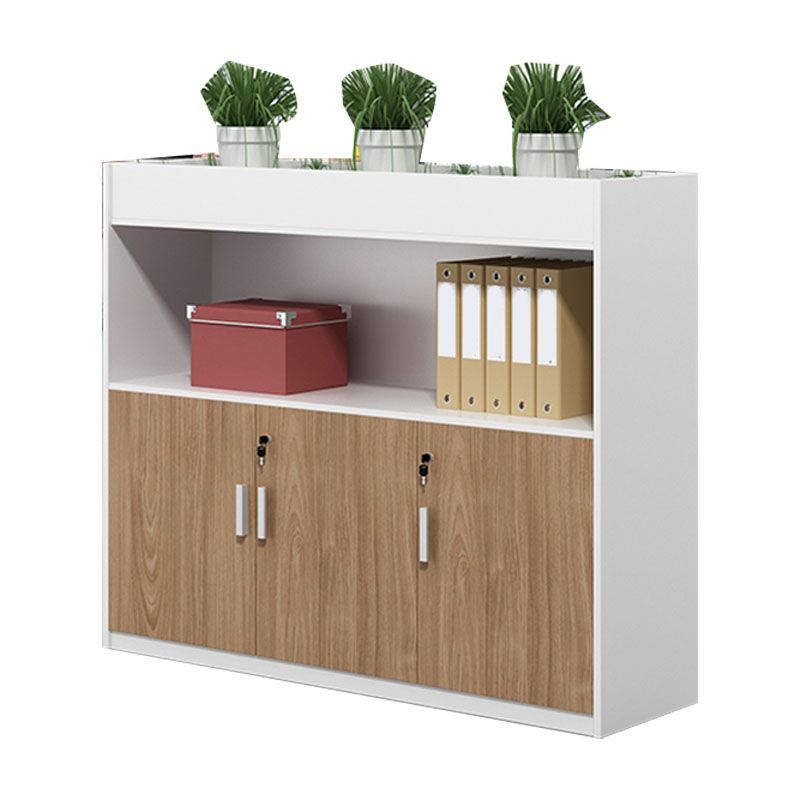 Modern Engineered Wood File Cabinet with Lock Storage for Home Office