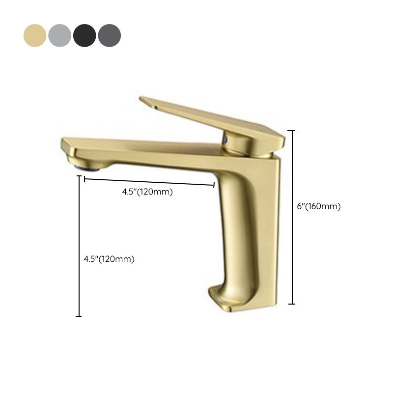 Glam Copper Vessel Faucet Lever Handles Low Arc Vessel Faucet for Bathroom