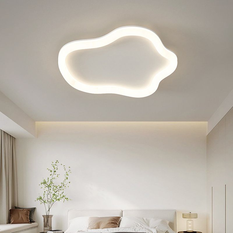 White Flush Mount Lighting Modern LED Ceiling Light for Hallway