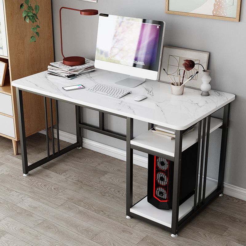 Glam Writing Desk Rectangular Manufactured Wood Office Desk for Bedroom and Living Room