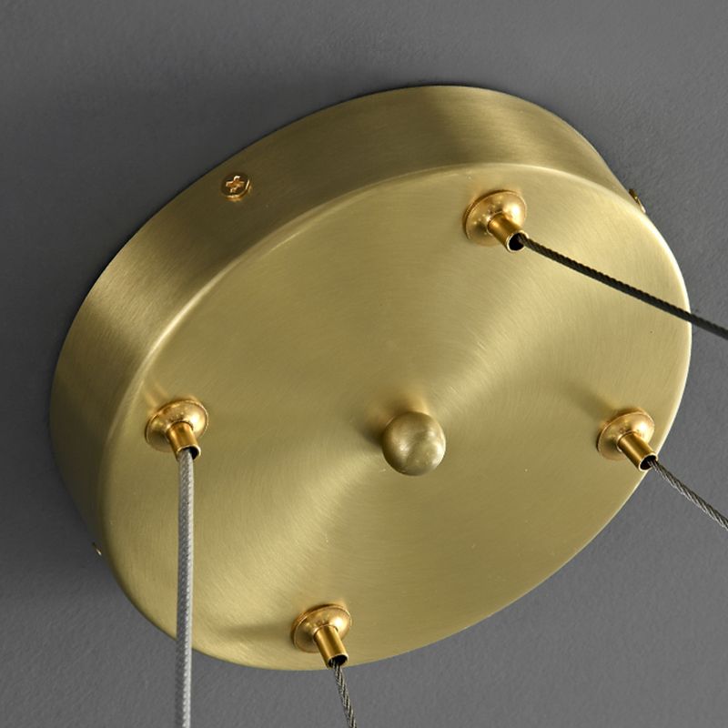 Geometrieform Anhänger Kronleuchter zeitgenössischer Stil Kristallleuchter in Gold