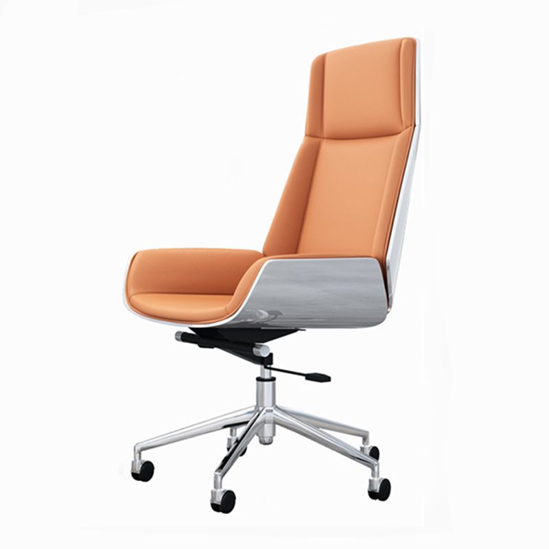 Middle/High Back Office Chair With Sponge Leather Seat with Adjustable Height Office Chair