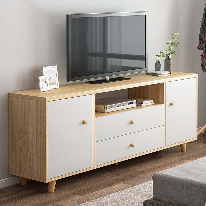 Modern TV Stand Console Wooden Media Console TV Stand for Living Room