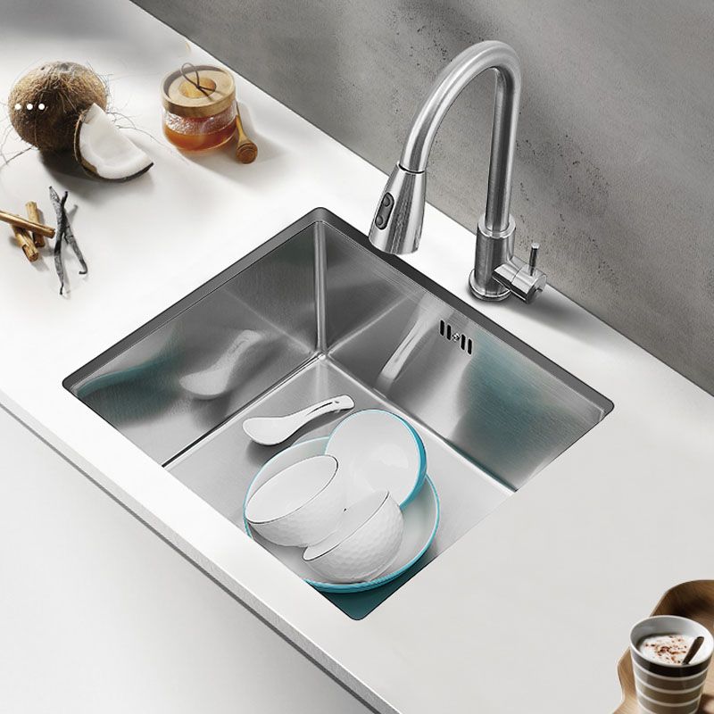 Contemporary Style Kitchen Sink Stainless Steel Kitchen Sink with Drain Assembly