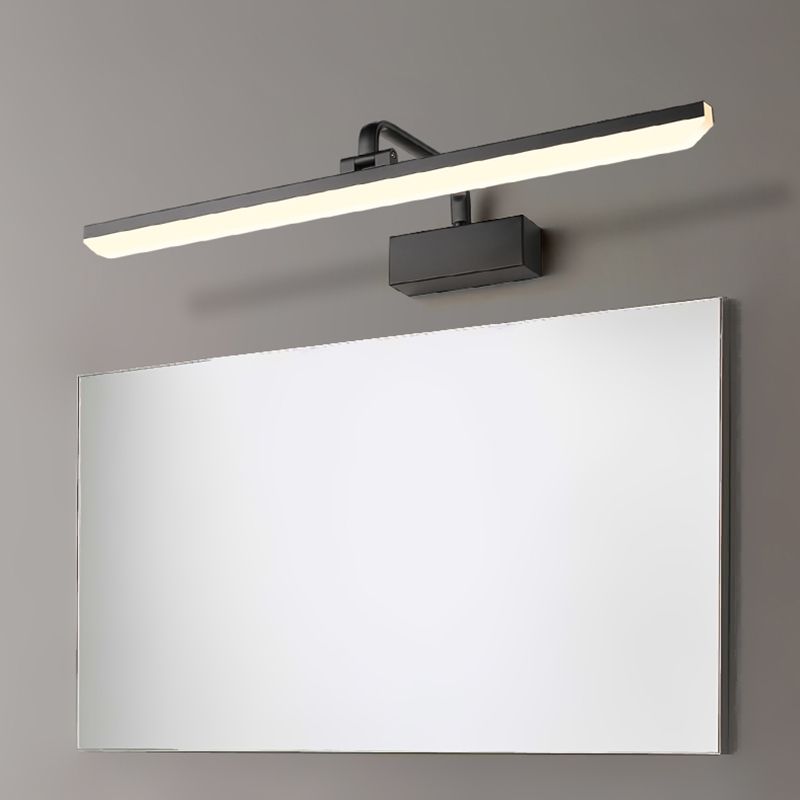 1 luz lineal de pared lineal iluminación de pared de metal de estilo moderno para cuarto de baño