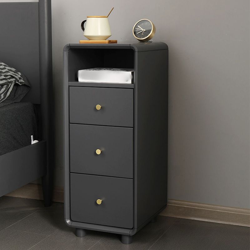 29" H Drawer Storage Nightstand Modern Solid Wood Legs Included Night Table