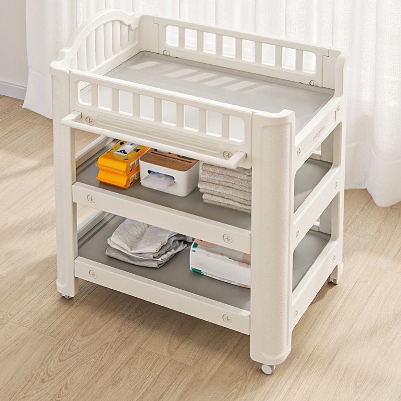 Modern Arch Top Baby Changing Table Safety Rails Changing Table With Shelf