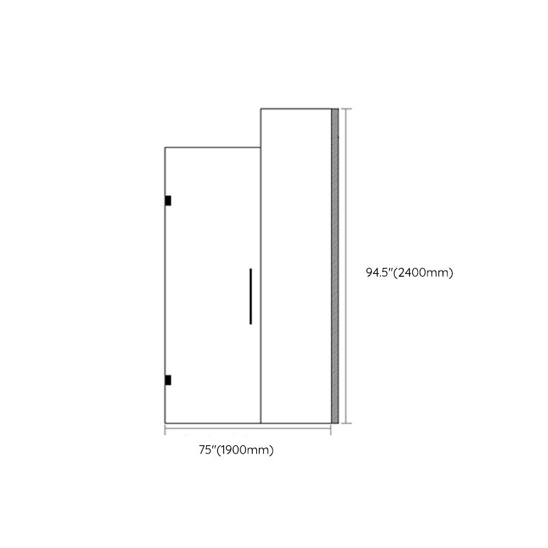 One-shaped Simple Frameless Flat-opening Tempered Glass Shower Door