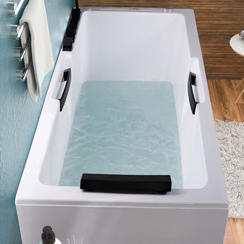 Freestanding Acrylic Bathtub Rectangular Modern Soaking Bath